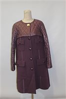 Lot 3010 - Louis Vuitton ladies' purple coat with Louis...