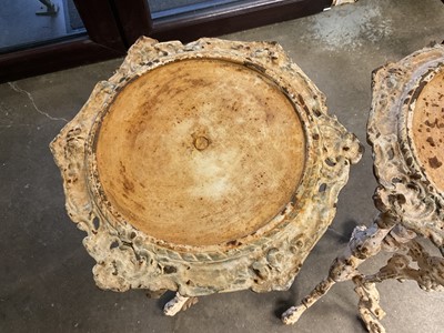 Lot 2521 - Pair of antique cast iron stands