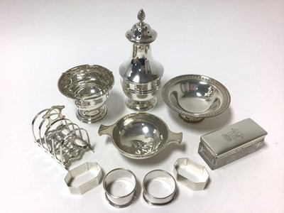 Lot 291 - Group of late 19th/early 20th century miscellaneous silver