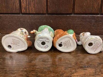 Lot 1256 - Collection of 19 Beswick Beatrix Potter figures - Squirrel Nutkin, Peter Rabbit, Tom Thumb, Appley Dapply, Tabitha Twitchett, Tailor Of Gloucester, Mrs Titlemouse, Tommy Brock, Benjamin Bunny, Rebe...