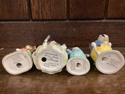 Lot 1256 - Collection of 19 Beswick Beatrix Potter figures - Squirrel Nutkin, Peter Rabbit, Tom Thumb, Appley Dapply, Tabitha Twitchett, Tailor Of Gloucester, Mrs Titlemouse, Tommy Brock, Benjamin Bunny, Rebe...