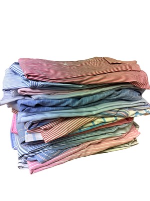 Lot 2138 - Group of 40 gentleman's shirts to include New & Lingwood, Harvie & Hudson, Laine-Taylor, T. M. Lewin and others, collar sizes 15", 15.5" and 16"