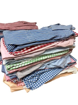 Lot 2138 - Group of 40 gentleman's shirts to include New & Lingwood, Harvie & Hudson, Laine-Taylor, T. M. Lewin and others, collar sizes 15", 15.5" and 16"