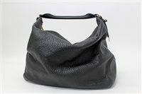 Lot 3016 - Burberry black leather hobo shoulder bag with...