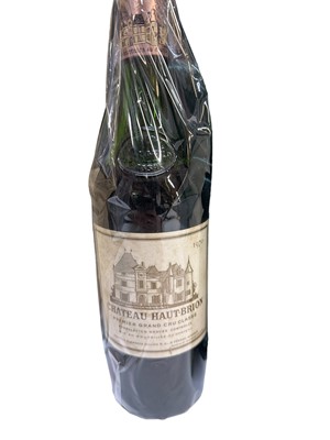 Lot 253 - One bottle, Chateau Haut-Brion Premier Grand Cru Classe 1970, in presentation case from the Antique Wine Company, together with a 'Vintage Report' and a copy of The Times from May 1970