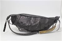 Lot 3017 - Yves Saint Laurent black leather Mombasa sling...