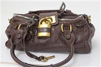 Lot 3019 - Chloé dark brown leather Paddington bag with...