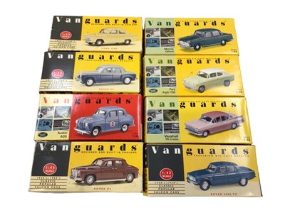 Lot 2035 - Selection of boxed diecast models including Vanguards, Lledo, EFE etc plus a quantity of unboxed cars (qty)