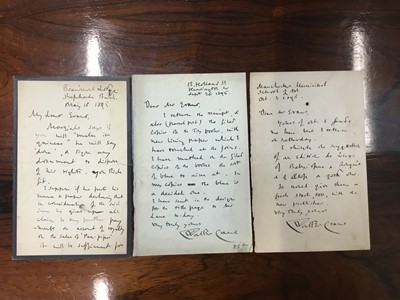 Lot 819 - Fascinating collection of letters from Walter Crane (1845-1915)