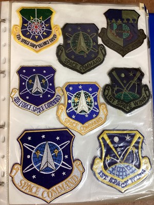 Lot 762 - Three albums of American Air Force military cloth badges to include rank insignia (3 albums)