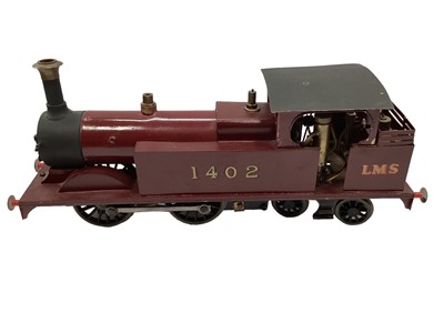 Lot 1766 - Live steam engine and tender LMS livery