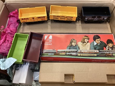 Lot 1797 - Lima O Gauge 0-6-0 LMS tender locomotive 4683, with rolling stock and carriages plus track (2 boxes)