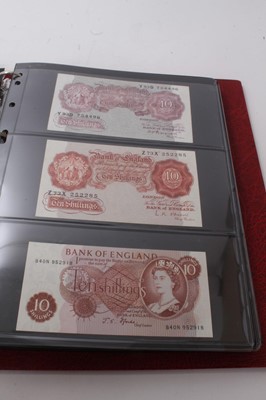 Lot 540 - G.B. - An album containing a collection of mixed banknotes