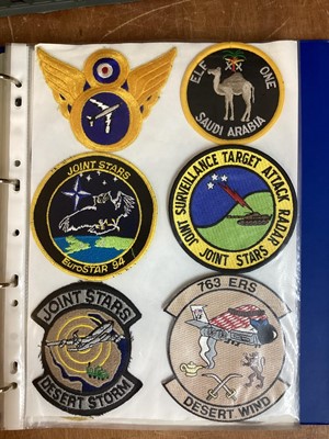 Lot 766 - Four albums of American Air Force military cloth badges to include rank insignia (4 albums)