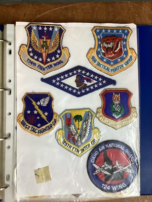 Lot 766 - Four albums of American Air Force military cloth badges to include rank insignia (4 albums)