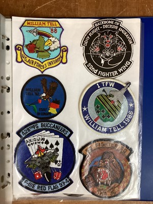 Lot 766 - Four albums of American Air Force military cloth badges to include rank insignia (4 albums)