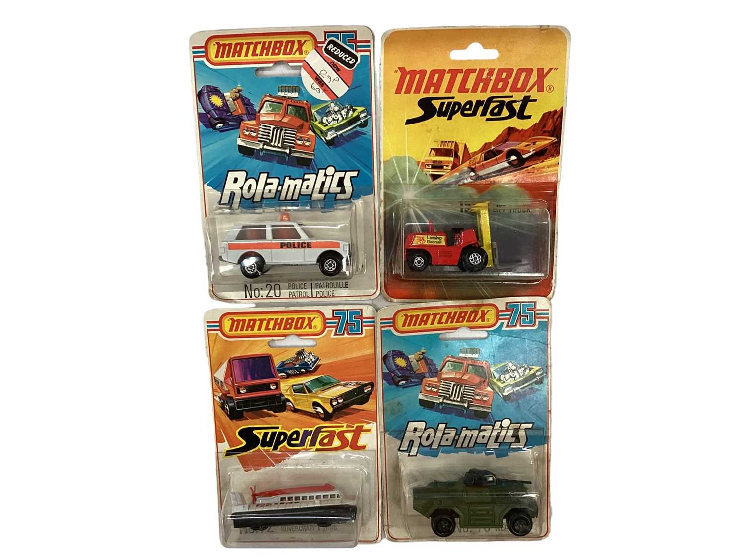 Lot 1780 - Matchbox commercial & cars, on card with blister packs (1 box)