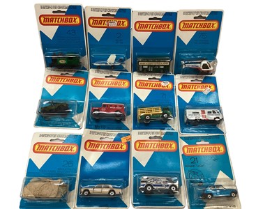 Lot 1780 - Matchbox commercial & cars, on card with blister packs (1 box)