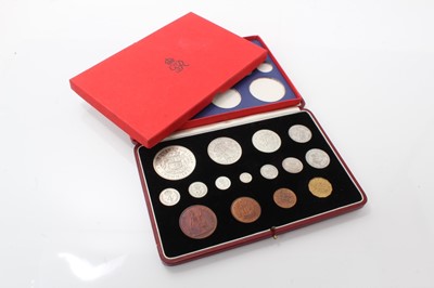 Lot 518 - G.B. - George VI Coronation Fifteen coin proof set, Crown to Farthing 1937 A.F.D.C (N.B. In plush case of issue, along with a Royal Mint empty red cardboard example) (1 coin set)