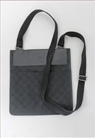 Lot 3030 - Gucci black 'across body' monogram messenger...