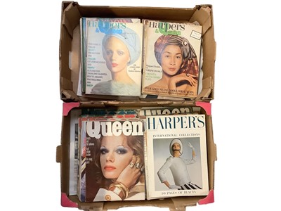 Lot 1498 - Quantity of fashion magazines to include approximately 70 Vogue magazines from the 1950s, 60s and 70s, and approx 50 Queen, Harpers Bazaar, and Harpers & Queen magazines