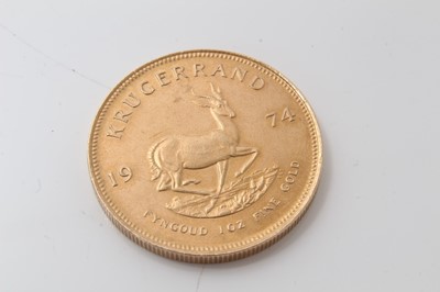 Lot 524 - South Africa - Gold Krugerrand 1974 (1oz fine gold) (1 coin)