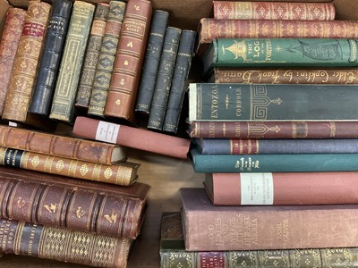 Lot 1623 - Box of decorative leather and cloth bindings