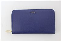 Lot 3035 - Furniturela large purse in blue 'ink' leather...