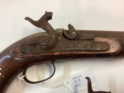 Lot 918 - Indian percussion trade gun, three percussion pistols and Pinfire pistol (5)