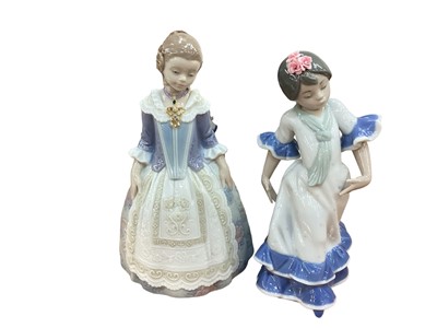 Lot 1279 - Two Lladro porcelain figures - Juanita and Preety Valencian Dress, both boxed