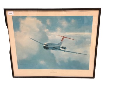 Lot 137 - Aeronautical interest: a set of four pencil signed limited editions prints by Edmund Miller, each framed