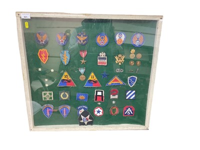 Lot 821 - Collection of Second World War period and later American USAAF Air Force badges, buttons and insignia in a perspex case.