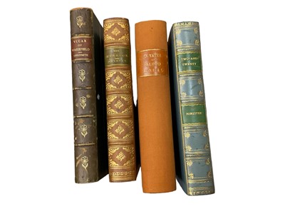 Lot 1645 - Decorative bindings, including Goldsmith - Vicar of Wakefield, illustrated by Hugh Thomson, 1892 reprint, Captain Marryat, The Mission, 1882 new edition, also Dornford Yates - Blood Royal, 1930 rep...