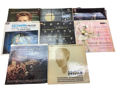 Lot 2259 - Box of classical records, including several box sets