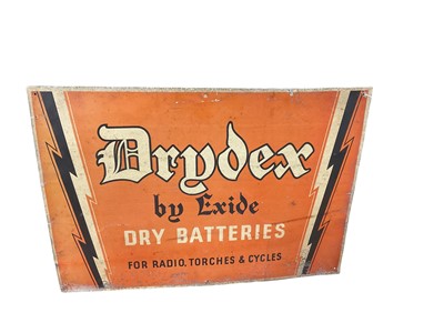 Lot 952 - Vintage Drydex Batteries aluminium sign