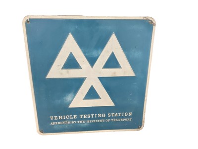 Lot 951 - Vintage 1960s/70s Aluminium embossed MOT sign