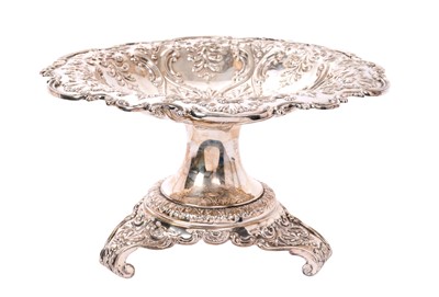 Lot 307 - Late Victorian silver pedestal dish