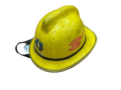 Lot 2609 - Leather fireman's helmet dated 1989