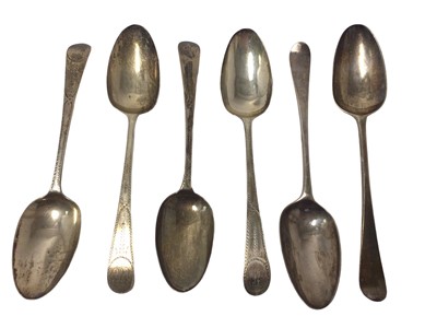 Lot 311 - Six George III silver tablespoons