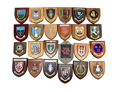 Lot 856 - Collection of various military related crests to include army regiments and veterans associations (24)