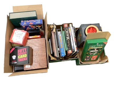 Lot 2611 - Collection of magic kits and books, including Paul Daniels, Marvin's Magic, etc