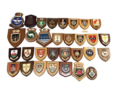 Lot 857 - Collection of various military related crests to include ships and veterans associations (31)