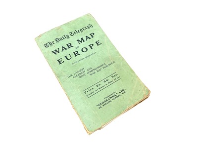 Lot 863 - The Daily Telegraph War Map of Europe by Alexander Gross FRCS, the largest, clearest and most comprehensive War map published. Including comparisons of Navies and War Strength of Armies. Produced b...