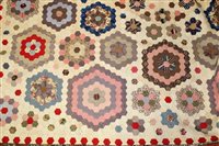 Lot 3061 - Mid-19th century hand stitched patchwork quilt...