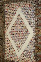 Lot 3062 - 19th century hand-stitched patchwork panel,...