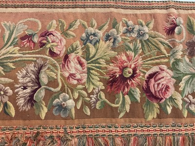 Lot 788 - 19th century Aubusson tapestry wall hanging scrolling flowers