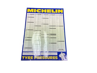 Lot 993 - Michelin tyre pressures metal garage sign