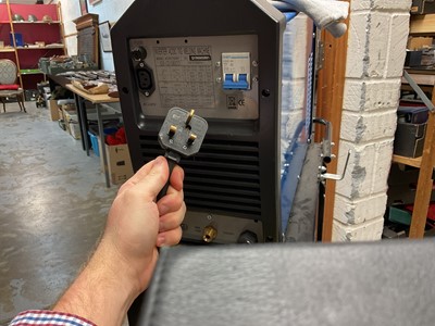 Lot 1004 - R Tech Tig Welder, Plasma Cutter with stand and accessories.