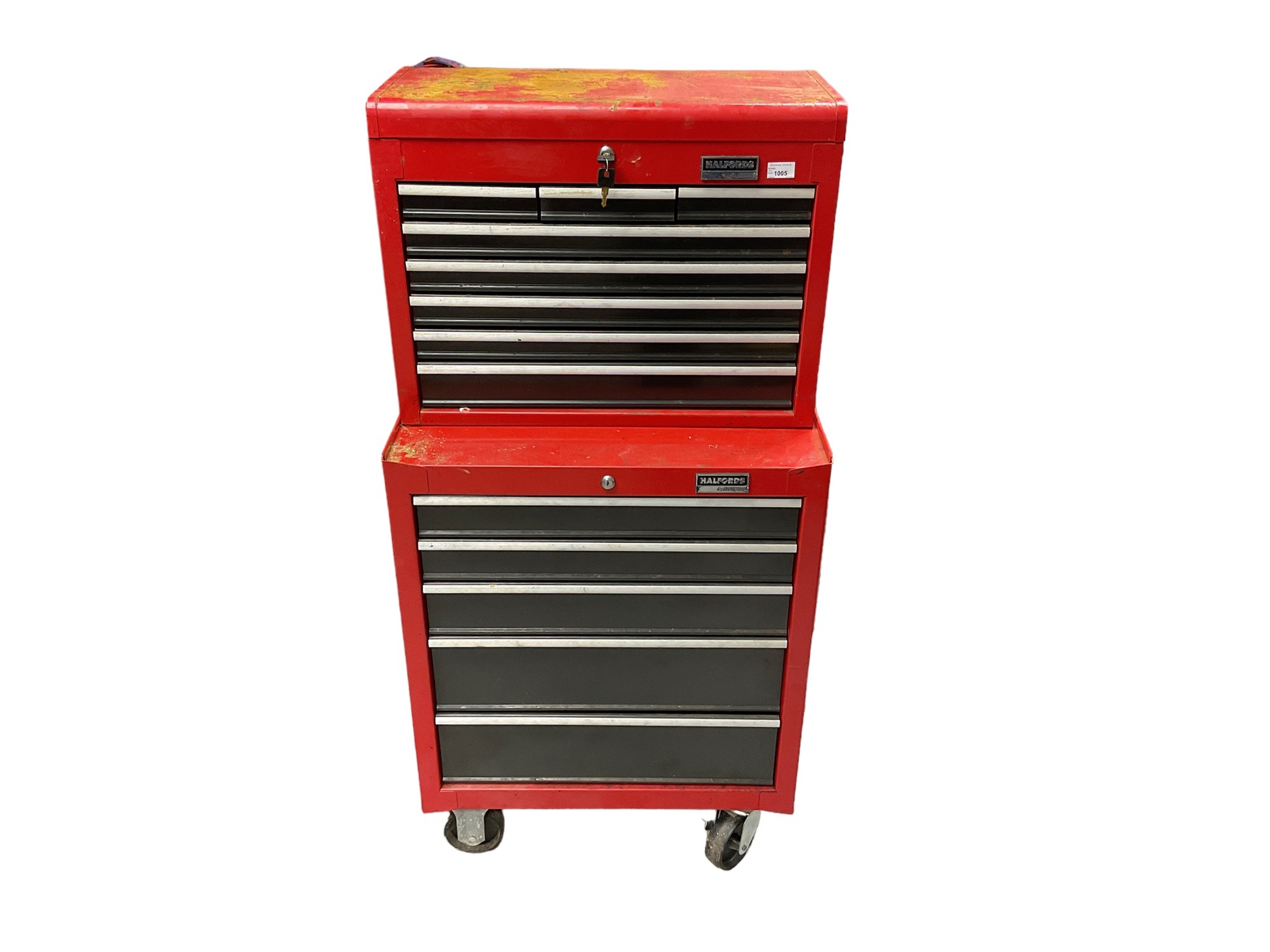 Lot 1005 Halfords professional tool chest (two