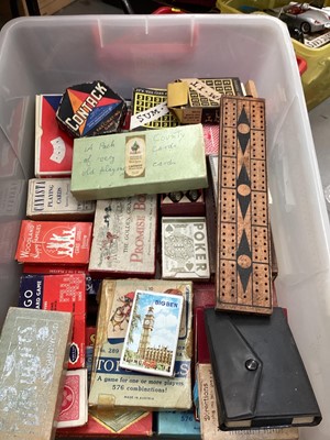 Lot 2646 - Collection of old playing cards and games-2 boxes